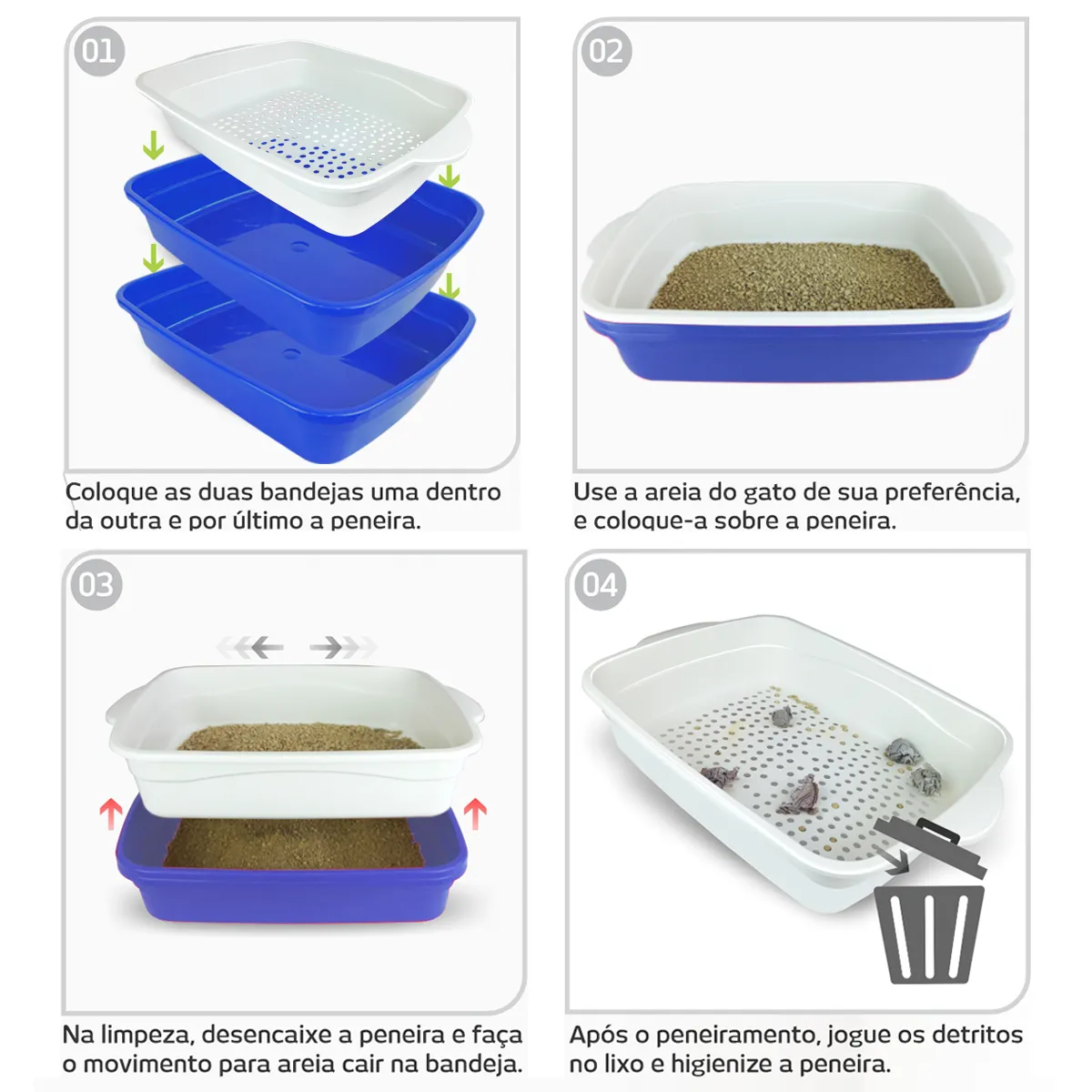 Caixa de areia furba bandeja sanitária wc gato premium - Image 5