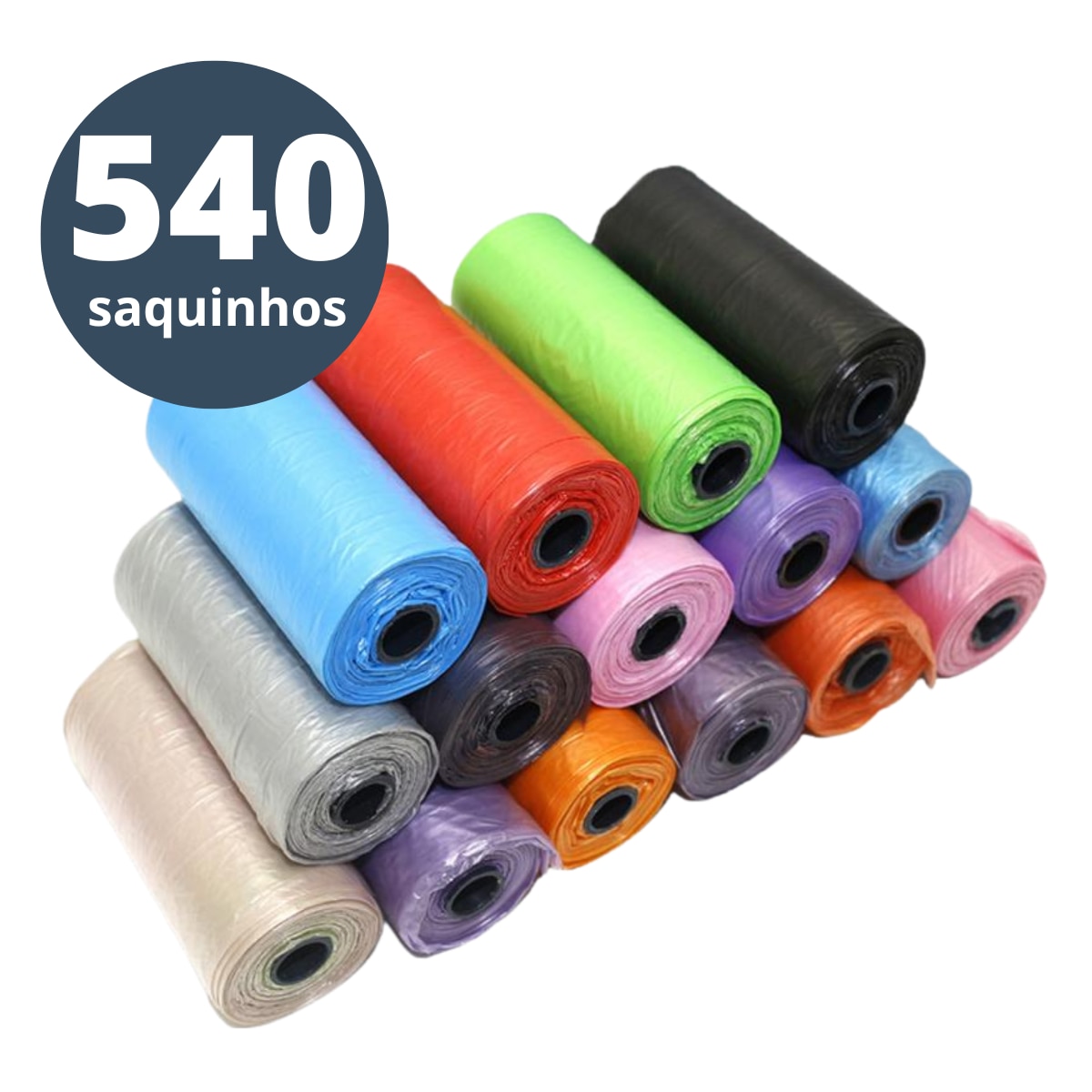 Kit 36 Rolinhos C/ 15 Sacos De Lixo Coco Pet Gato E Cachorro