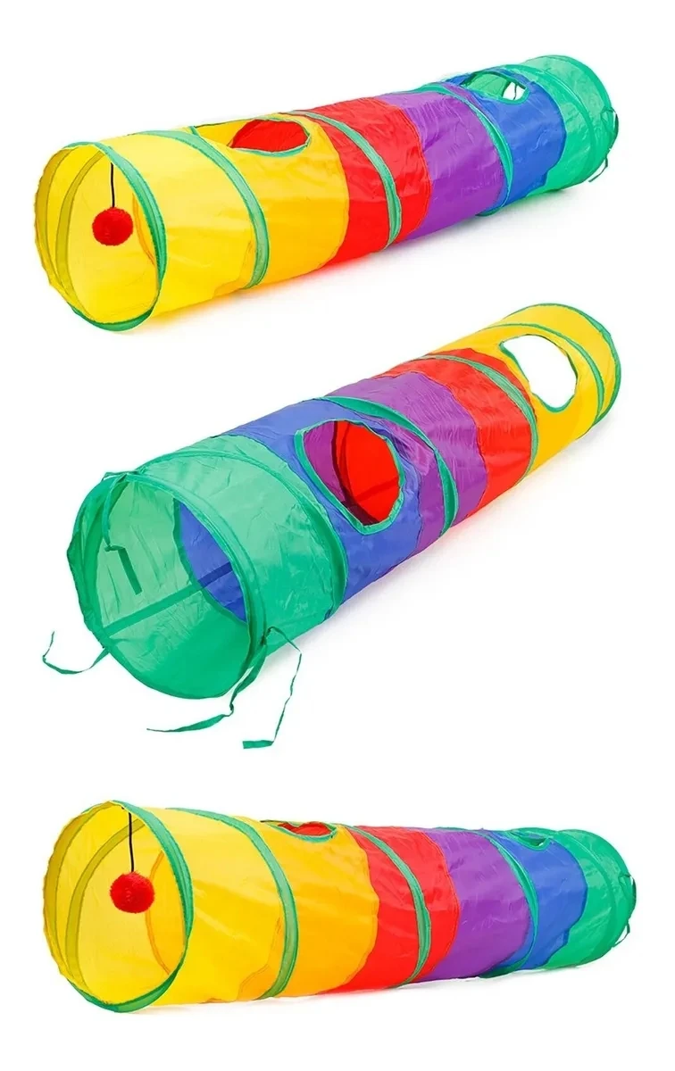 Túnel de Gato Dobrável com Bola, Brinquedo Dobrável - Image 2