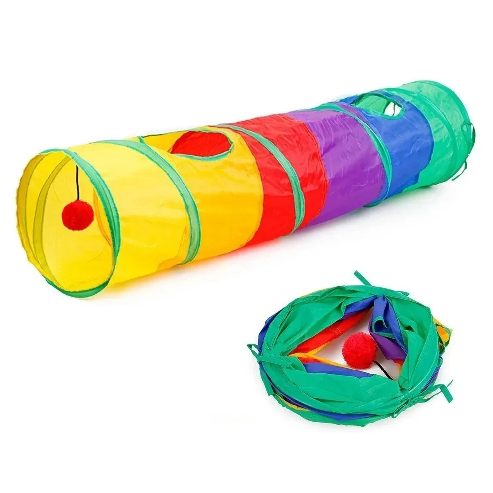 Túnel de Gato Dobrável com Bola, Brinquedo Dobrável - Image 5
